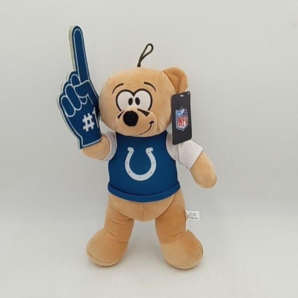 Indianapolis Colts Plush #1 Fan Bear One Size Blue NFL Football Good Stuff